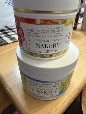 Nakery Beauty Pressed Body Oil Melt and Body Butter Bundle